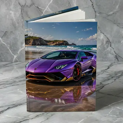 Purple Lamborghini Huracan Evo On Beach