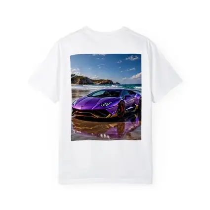 Purple Lamborghini Huracan Evo On Beach