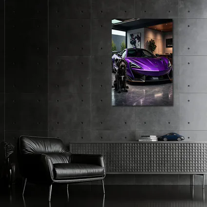 Purple McLaren 600LT Dog Luxury Garage