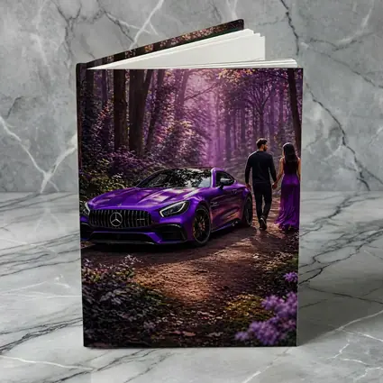 Purple Mercedes AMG GT Forest Couple