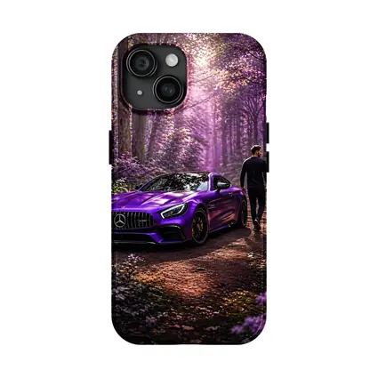Purple Mercedes AMG GT Forest Couple