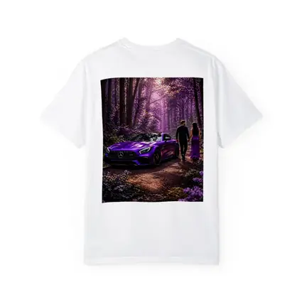 Purple Mercedes AMG GT Forest Couple