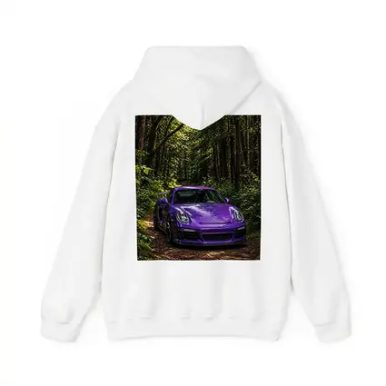 Purple Porsche Cayman Parked In Forest