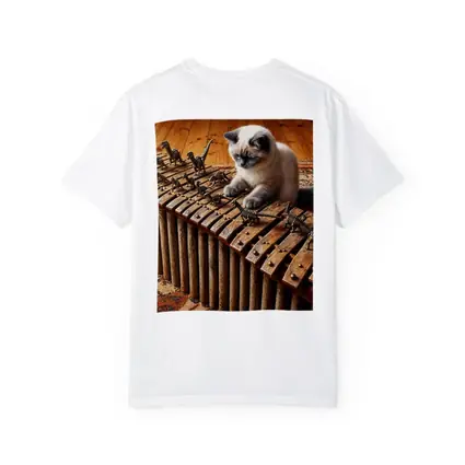 Ragdoll Cat Playing Dinosaur Bone Xylophone