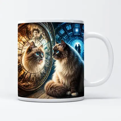Ragdoll Cat Mystical Clock Portal Fantasy