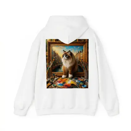 Ragdoll Cat Artist Studio Painting Background