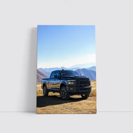 Ram Heavy Duty Truck Black Mountain Landscape