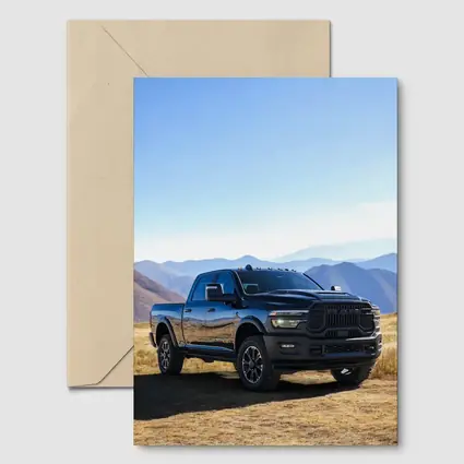 Ram Heavy Duty Truck Black Mountain Landscape