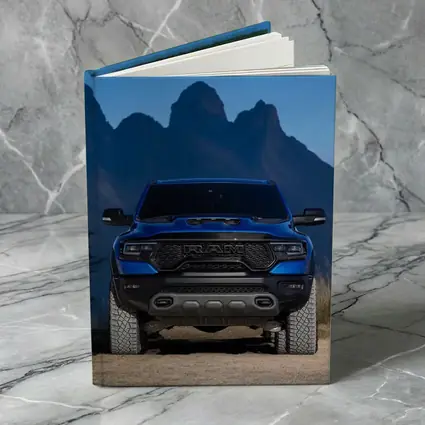 Ram TRX Blue Truck Mountain Background