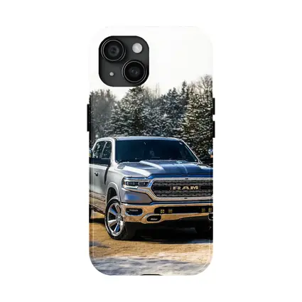 Ram Truck Silver Winter Snow Forest