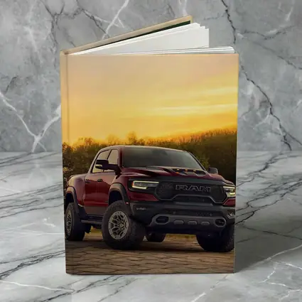 Ram Truck Parked Against Golden Sunset Sky