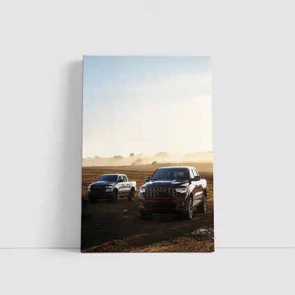 Ram Trucks Dirt Road Misty Field