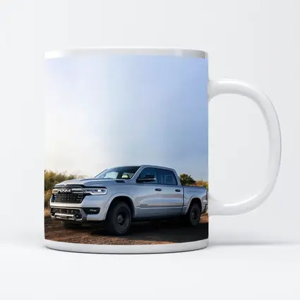 Ram Truck Silver Pickup Dusty Desert Road