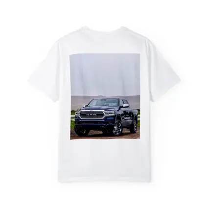 Ram Truck Navy Blue Dirt Road Desert