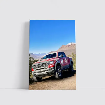 Ram TRX Truck Dirt Trail Mountain Background