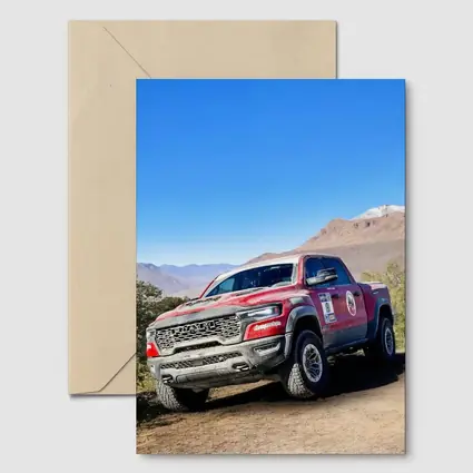 Ram TRX Truck Dirt Trail Mountain Background