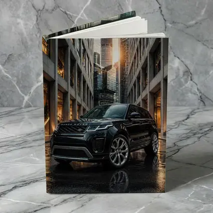 Range Rover Evoque Black Urban City Setting