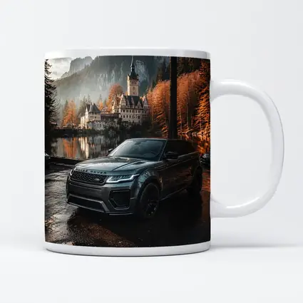 Range Rover Evoque Castle Forest Reflection