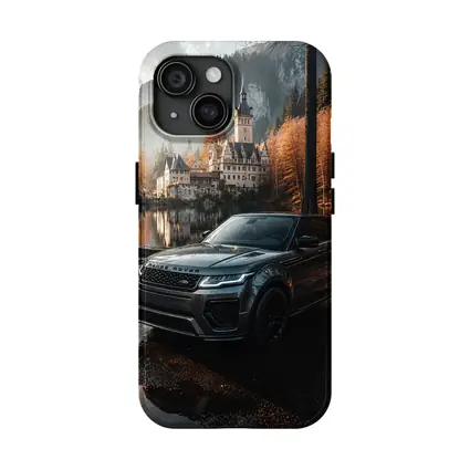 Range Rover Evoque Castle Forest Reflection
