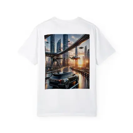 Range Rover SUV Futuristic City Skyline Drive