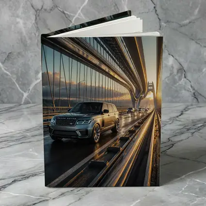 Range Rover SV On Suspension Bridge Sunset