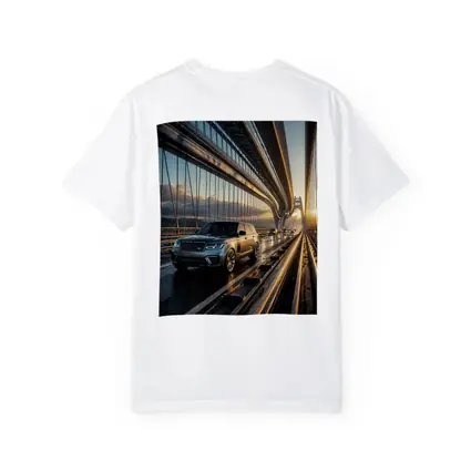 Range Rover SV On Suspension Bridge Sunset