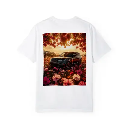 Range Rover SV Black Blooming Flowers Sunset