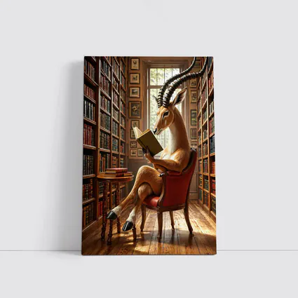 Antelope Reading Book in Grand Library