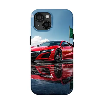 Red Acura NSX With Mexico Flag