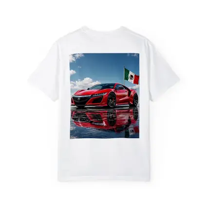 Red Acura NSX With Mexico Flag
