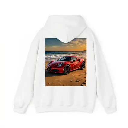 Alfa Romeo 4C Red Beach Sunset