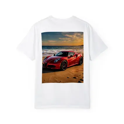 Alfa Romeo 4C Red Beach Sunset