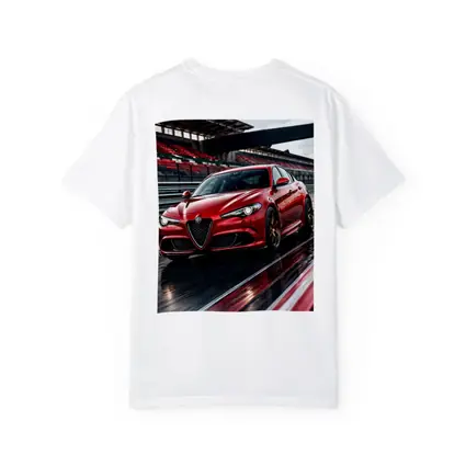 Alfa Romeo Giulia Red Racing Track Scene