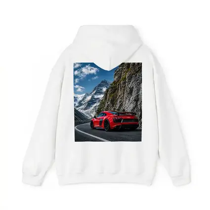 Red Audi R8 Mountain Alpine Road