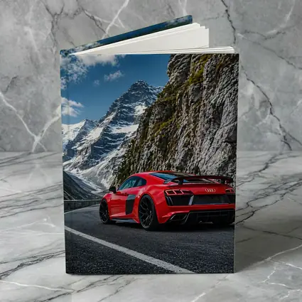 Red Audi R8 Mountain Alpine Road