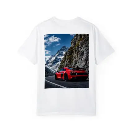 Red Audi R8 Mountain Alpine Road