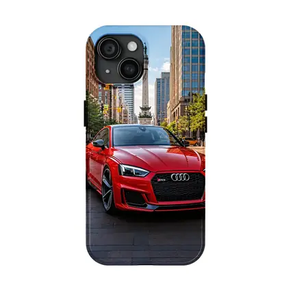 Red Audi RS5 Downtown City Street