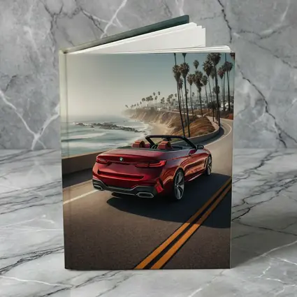 Red BMW M4 Convertible Coastal Highway Drive