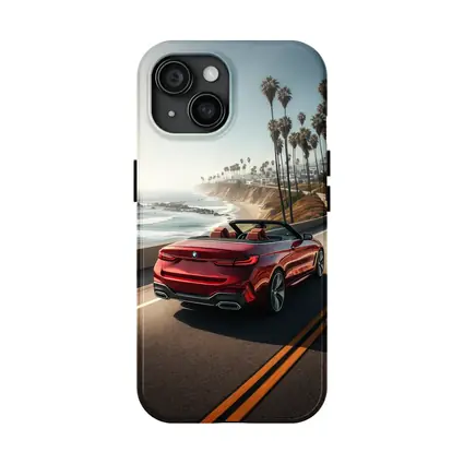Red BMW M4 Convertible Coastal Highway Drive