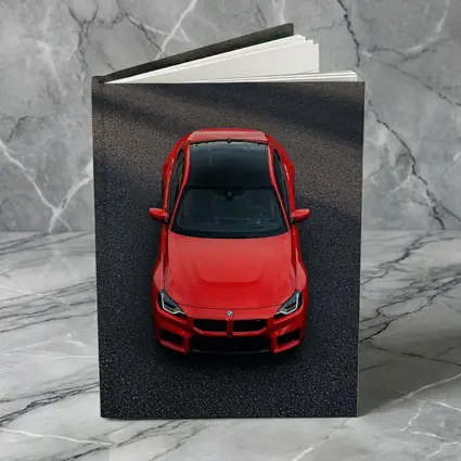 Red BMW M2 Shot From Above Asphalt