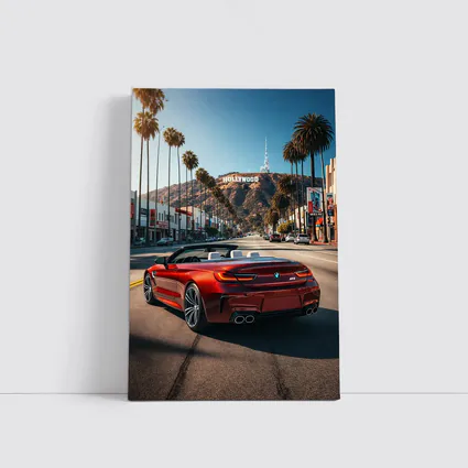 BMW M6 Convertible Red Hollywood Boulevard