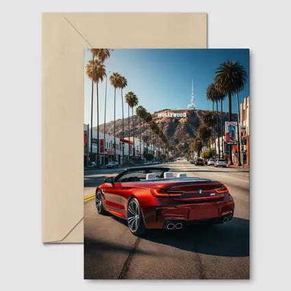 BMW M6 Convertible Red Hollywood Boulevard
