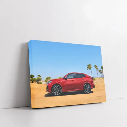 Red BMW X4 Desert Sandy Landscape