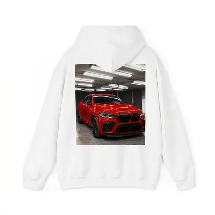 Red BMW X6 M Parked In Garage
