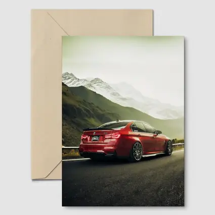 Red BMW M3 F80 Mountain Road Shot