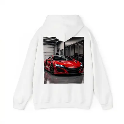 Red Honda NSX Parked in Modern Garage