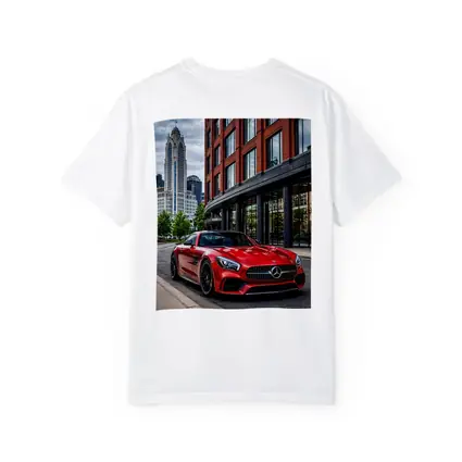 Red Mercedes AMG GT City Street
