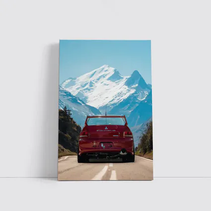 Mitsubishi Lancer Evolution Red Mountain Road
