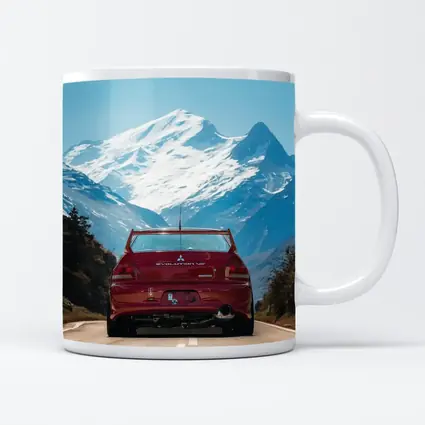 Mitsubishi Lancer Evolution Red Mountain Road