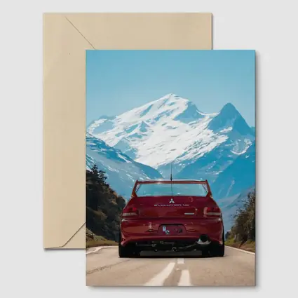Mitsubishi Lancer Evolution Red Mountain Road
